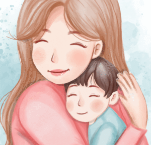 Mother co-regulates emotions of her child